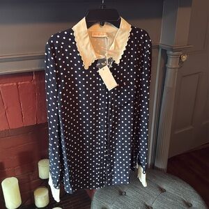 Tory Burch scallop edge silk shirt